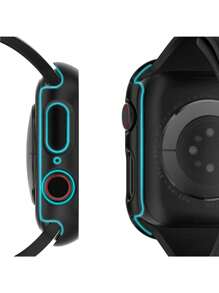 6pcs PC + Tempered Glass All-In-One Protective Case Compatible With Apple Watch 38/40/41/42/44/45/46/49mm, Compatible With Apple Watch Ultra/SE/10/9/8/7/6/5/4/3/2/1, Smart Watch Accessories