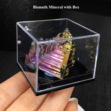 100% 纯天然水晶矿物标本，带盒，适合教学或家居装饰，最佳礼物 - 彩色 - 查看 17