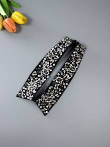 1pc Luxury Handmade Rhinestone Detachable Collar Neck Decoration, Sparkling Premium Versatile Accessory For Spring, Summer, Autumn And Winter