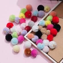 10/30 件蓬松绒球吊坠套装，涤纶仿兔毛球饰物，非常适合 DIY 耳环、手镯、珠宝工艺品，是万圣节和圣诞节的绝佳礼物 - 彩色 - 查看 4
