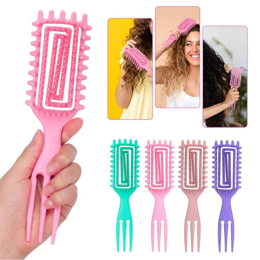 1 件卷发刷，减少头发拉扯和卷发分离，顺滑，塑造卷发，女士发型设计工具，干湿发由 Candybrush 设计 BY Candybrush