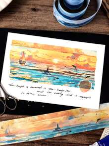 1卷 Infeel.Me 自然主题和纸胶带，海洋和山脉，适合剪贴簿、DIY 装饰 - 彩色 - 查看 5