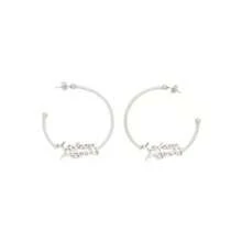 Maison Kitsuné Handwriting Hoop Earrings Silver - Silver - View 1