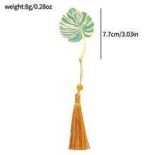 1 Set/1 Pc Lotus Leaf Vein, Ginkgo Biloba, Plantain, Tortoise Shell Leaf Tassel Bookmark With Gift Box For Family, BFF, Book Lovers Collecting Trophy Artwork, Memorial Gifts, Birthday Gifts, Metal Brass Bookmarks