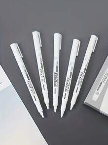 White Bullet-Shaped Permanent Marker, Quick Drying, Waterproof Oil-Based Paint Pen For Tire Painting, Marking, Signing, Student Use - Multicolor - View 9