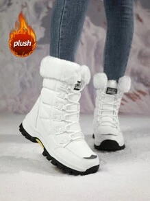 Women Snow Boots With Plush Lining, Waterproof, Lightweight, Outdoor Ankle Boots With Non-Slip Sole, Warm Winter Boots For Ladies