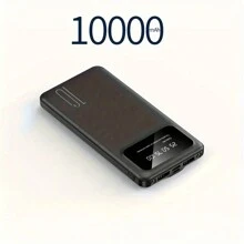 Baterie externă portabilă de mare capacitate, 10000/20000 mAh, încărcător USB portabil 5V2.1A, compatibilă cu dispozitive Android/ (ieșire 2xUSB, tip C, micro), baterie litiu-polimer cu afișaj LED și digital, stabilă