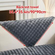 1 bucată pernă de canapea anti-alunecare din pluș de iarnă, husă de canapea caldă de iarnă, husă de spătar pentru față de pernă, husă de protecție pentru pernă de canapea, potrivită pentru dormitor, birou, sufragerie, decorațiuni interioare