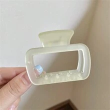 1 cái/6 cái Kích thước nhỏ, Màu sắc cổ điển, Kiểu dáng đa năng, Kẹp tóc Acrylic vuông mờ, Phụ kiện tóc thanh lịch và thời trang cho nữ, Thích hợp cho cuộc sống hàng ngày, Tiệc tùng, Giải trí, Công việc, Du lịch, Giặt giũ, Trang điểm - Nhiều màu - Xem 12