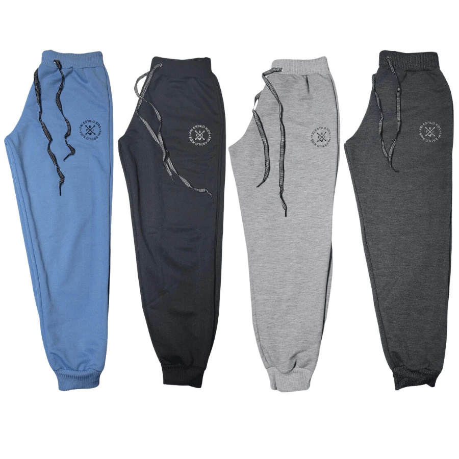 Kit 4 Children's Sweatpants Unisex Boy Girl 2 To 12 - Màu xanh nhạt - Xem 1