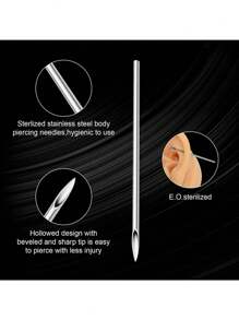 AVYRING 12G 14G 16G 18G 20G 5/10/30/50/100pcs Piercing Needles Disposable Body Piercing Needles Ear Nose Navel Nipple Piercing Kits