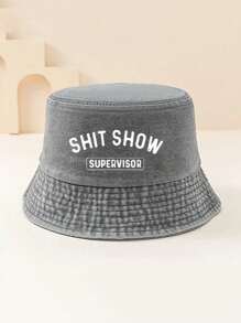 Mũ chống nắng ngoài trời mùa xuân/hè unisex dành cho nam/nữ, in chữ "SHITSHOW", kiểu dáng xô, chống tia UV khi đi du lịch/nghỉ dưỡng, mũ mùa hè phong cách Y2K cho nam, thích hợp cho các hoạt động ngoài trời mùa hè như leo núi, câu cá, đi biển, nghỉ lễ, lễ hội. - in - Xem 12