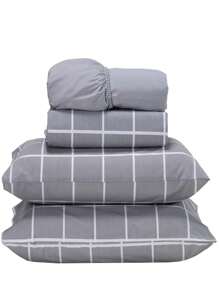 4-Piece Double Bed Sheet Set Percale 100% Cotton - PR01 - View 2