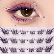 36套MIXIAOHE狐狸款苏大吉无胶假睫毛斜飞狐毛魅惑流苏加长眼型浓密分布自粘条状睫毛逼真适合初学者长度10-15mm - C - 查看 2