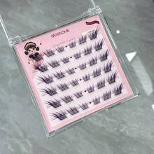36套MIXIAOHE狐狸款苏大吉无胶假睫毛斜飞狐毛魅惑流苏加长眼型浓密分布自粘条状睫毛逼真适合初学者长度10-15mm - C - 查看 5
