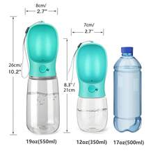 1 bình nước di động cho chó có bát uống nước, bình đựng nước du lịch ngoài trời cho thú cưng - Nhiều màu - Xem 7