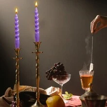 1 hộp 2 nến xoắn ốc nhiều màu (Trắng, Đen, Đỏ, Vàng, Nâu, Cam, Tím, Hồng, Xanh nhạt). Mỗi ngọn nến cháy trong 8 giờ, Không có mùi thơm, Không nhỏ giọt. Nến xoắn ốc thon cho tiệc tối, tụ họp, đám cưới, trang trí bàn. Sinh nhật, Giáng sinh, Năm mới, Quà tặng sáng tạo., Trang trí phòng, Quà tặng - Nhiều màu - Xem 7