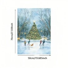 1/3 đồ trang trí Giáng sinh Tranh in Canvas Phong cảnh rừng mùa đông Nghệ thuật treo tường Trang trí Giáng sinh Trang trí ngày lễ Cây thông Noel Không có khung - Nhiều màu - Xem 10