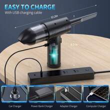 Kit Limpieza Pc Inalámbrico Aire Soplador Plumero 180000rpm barberia - Negro - Ver 7