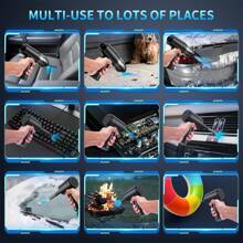 Kit Limpieza Pc Inalámbrico Aire Soplador Plumero 180000rpm barberia - Negro - Ver 4