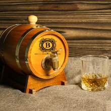 Personalized Oak Whiskey Barrel,Whiskey Cask For Dad,Bourbon Barrel,Home Bar,Groomsmen Gifts,Best Man Gifts,Gifts For Dad Father Grandpa ,Waterproof,Anti-Mold Stylish,Adorable,High-Quality Custom,Personalized,Unique Ideal Gifts For Her Boyfriend,Girlfriend,Dad,Mom,Family,Friends,Son,Daughter,School Students,Kids For Anniversaries,For Birthdays School,Office,Home - Multicolor - View 9