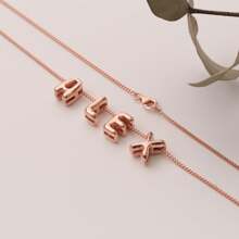 Customized Bubble Letter Name Necklace, Minimalist Design Gift For Mother Or Daughter Back To School Winter Gift Ideas Boy Girl Valentine's Day