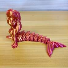 1 件 3D 打印美人鱼雕像逼真可移动关节可爱装饰玩具（注意：由于 3D 打印，实际颜色可能与图像有所不同，颜色将随机发送） - 彩色 - 查看 11