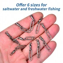 10 Stück/Los Fischwirbel Hochgeschwindigkeits-Doppeldrehwirbel flexible Drehung Edelstahl Wirbel Angelzubehör Schwarz/Silber