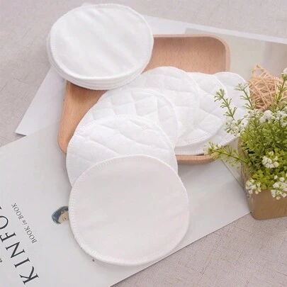 12pcs Reusable Washable Anti-Overflow Nursing Pads, Breathable Leakproof Breast Feeding Pads For Postpartum Girl
