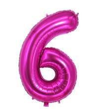 32 英寸洋红色铝箔数字气球，用于生日派对装饰，铝箔气球 0 1 2 3 4 5 6 7 8 9，金色、银色、黑色、渐变玫瑰金色气球，适合返校情人节