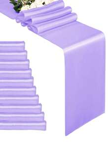 2件/5件/10件缎面婚礼装饰桌旗适用于酒店活动家居生日餐厅宴会丝带桌旗派对桌旗 - 彩色 - 查看 15