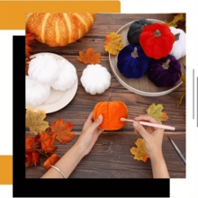 6-20 Stücke weiße Schaumstoff-Kürbisse 4,5-10cm, perfekt zum Bemalen, Schnitzen und Herbstdekoration, geeignet für Halloween und Erntedankfest -- DIY manuelles Bemalen und Anregung zur Kreativität