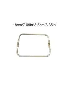 Square Aluminum Alloy Luggage Hardware Hinges, Cloud-Shaped Bag Clasp, Woven Bag Mouth Clip, Gold-Color Bag Clip For Women, Available In Multiple Sizes - Silver - View 12