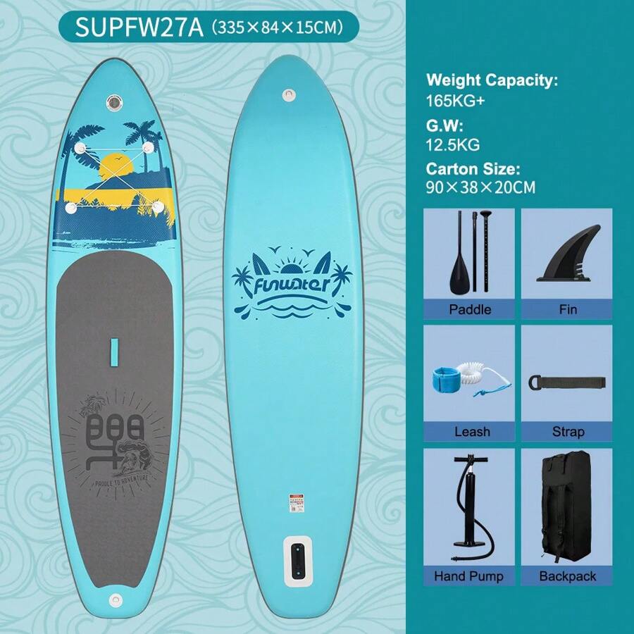 Waterplay Surfing Sup Stand Up Paddle Board Surfboard Surf Board Paddle