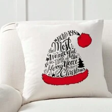 1PC 45cm*45cm Christmas Cushion Cover Christmas Merry Christmas Decorations For Home 2024 Xmas Christmas Christmas Ornaments New Year Gifts 2025