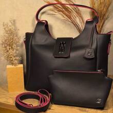 Seraphine Women's Bag, Premium Line, Luxurious, Elegant, Dinner, Work, Satin Lining, Crossbody Strap. Gaby Show - 紫紅色 - 查看 2