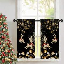 1pc/2pcs Piece Chủ đề đồng quê, Đồ dùng nhà bếp Thực phẩm Nấu ăn Rèm cửa in, Rèm thanh treo rèm Rèm nhà bếp đồng quê, Rèm quán cà phê Phòng khách Văn phòng Phòng ngủ Rèm trang trí nhà - màu đen - Xem 9