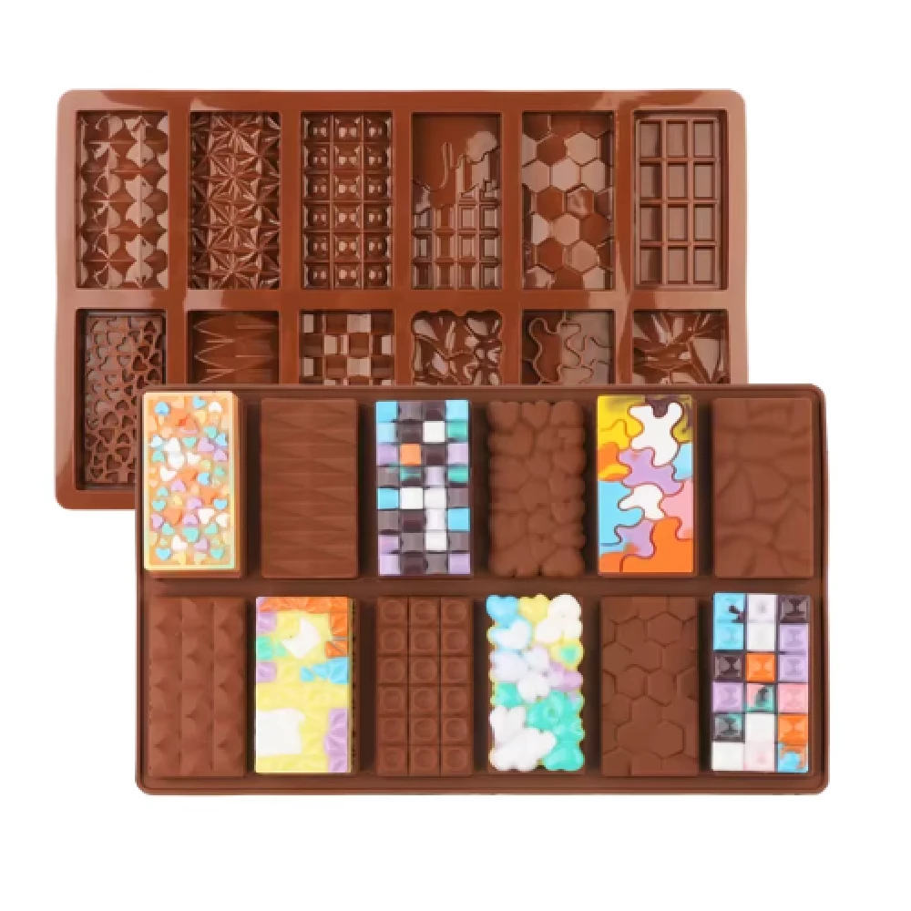 Chocolate Bar Mold Deep, Silicone Thick Chocolate Bar Mold For Stuffed