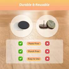 4/8/12/16pcs Furniture Sliders, Plastic Chair Leg Glides, 3.5-Inch Heavy Duty Moving Pad, Chair Leg Floor Protectors, Hardwood Floor Pads, Reusable Round Gliders,Easily Move Various Heavy Furniture,3 Colors Available - Beige - View 6