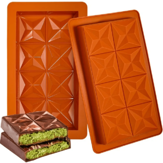 Dubai Chocolate Mold Bar Pistachio Chocolate Bar Silicone Thick Mold For Filling Bars, Largecandy Bar Mold For Filling Cake Mold