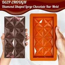 Dubai Chocolate Mold Bar Pistachio Chocolate Bar Silicone Thick Mold For Filling Bars, Largecandy Bar Mold For Filling Cake Mold - Chocolate Brown - View 3