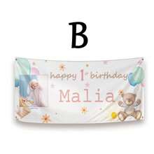 1pc,Custom Personalized Happy Birthday Banners, Custom Photo Birthday Banners, Custom Birthday Banners, Custom Party Decorations, Birthday Gifts For Friends - White - View 27