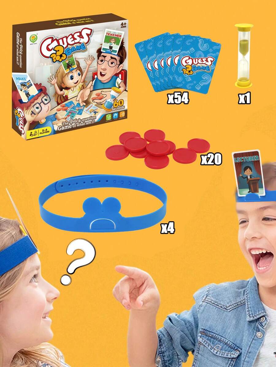Game Toys For Kids Educational Funny Party Play Classic Who Am I Game Board,Popular Educational Toys Who I Am Interactive Board Game 2-4 Player Party Game Who Other Education Toy For Children. - Multicolor - View 1