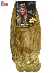 Kit 2 Jumbo Hair YAKI Fiber Braids African Beauty + Rings - Rượu sâm banh - Xem 4