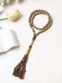 1 pezzo imitazione pietra naturale, braccialetto di preghiera con 45 perline, stile arabo
