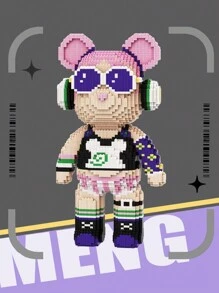 Christmas Decoration 7220pcs 16.9in/43cm DIY Assembled Large Building Blocks Toy, Half Cutaway Mechanical Bear Puzzle For Adults, Creative Home Decor, Stress Relief Toy, Valentine's Day, Birthday, Christmas, New Year Gift For Him & Her Room Decoration - Multicolor - View 16