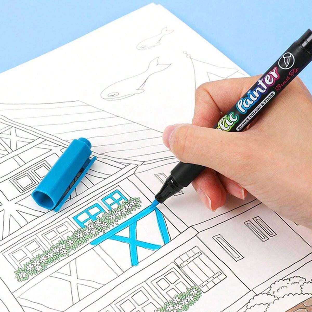 12/24/36/48/60/100 Colorful Acrylic Marker Pen Diy Graffiti Paint