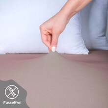 Nordqueen Fitted Sheet, 100% Cotton, Fitted Sheet, Jersey Sheet, Suitable For Mattresses Up To 25 Cm High, Made In Turkey. - 淺粉色 - 查看 3