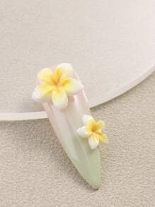 1 美甲雕刻模具鸡蛋花图案设计模板 DIY 脱模工具、美甲用品、美甲工具、美甲工具、返校、指甲、按压指甲的美甲工具 - 無色 - 查看 6