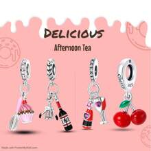 1 件 925 纯银水果食物吊饰红酒 DIY 吊饰酒杯吊饰适合女性 DIY 手链项链吊饰适合 DIY 珠宝制作精美珠宝派对礼物送给女孩 - 彩色 - 查看 12